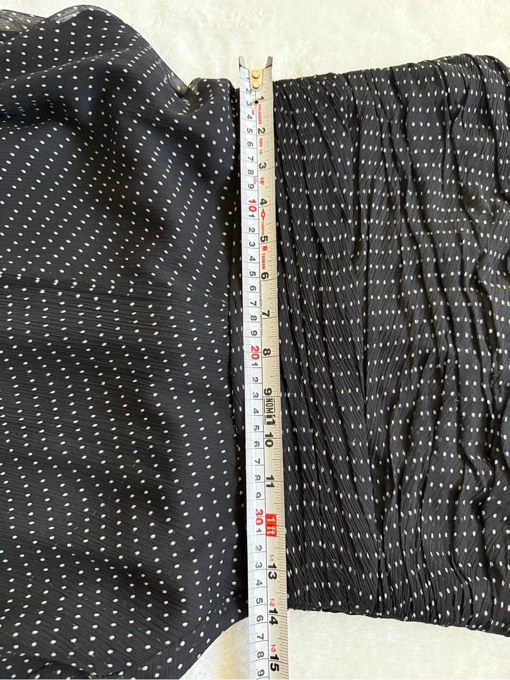 Donna Ricco 100% Silk Polka Dot Fit & Flare Midi Dress Black Size 4 - Picture 11 of 13